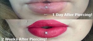 lip piercing healing process